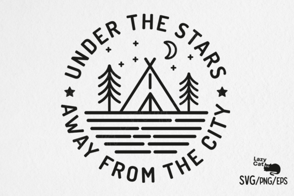 Camping Quote SVG Design for Crafts and Graphics