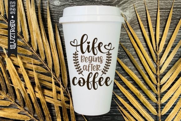 Coffee Quote SVG Cut File for Crafts and Graphics