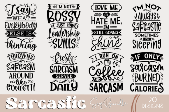 Sarcastic Svg Bundle for Local Business Graphics