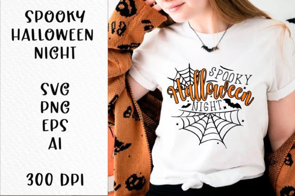 Spooky Halloween Night Quote SVG File for Graphics and Crafts