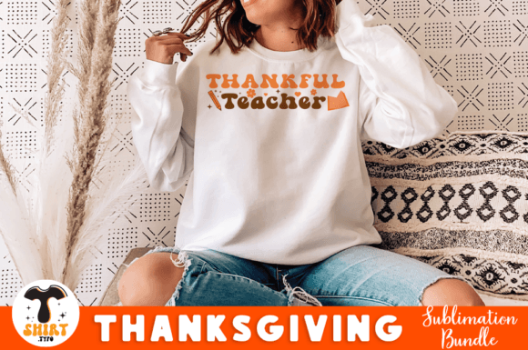 Thankful Teacher Thanksgiving Quote SVG for Crafts and Graphics